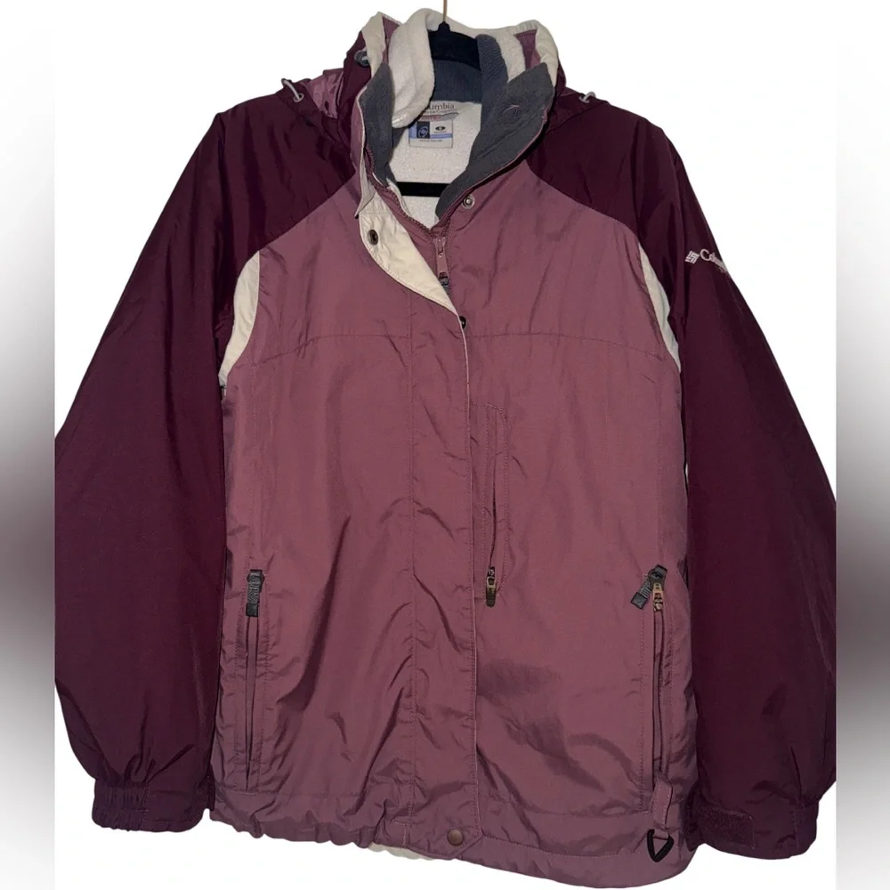 Columbia vertex purple and‎ cream interchange 3 in 1 jacket